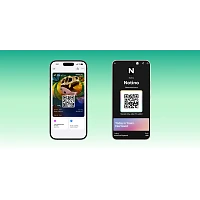 Beispiel für neue digitale Kartentypen mit Aktions-Schaltflächen und reichhaltigen visuellen Elementen in Apple Wallet und Google Wallet auf Smartphone-Bildschirmen